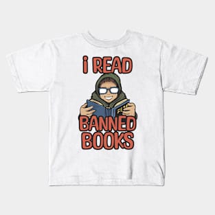 i read banned book,shirt about reading Kids T-Shirt